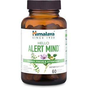 image:imageHimalaya Hello Alert Mind Supplement with LTheanine 60 Capsules  Herbal Supplement With LTheanine Ashwagandha Bacopa Vitamin B6 amp B12 for Energy Focus amp Attention  Vegan Gluten Free