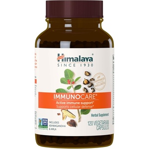 image:imageHimalaya ImmunoCare Immune Support Supplement 840 mg 240 Capsules  Herbal Immune Support Supplement with Ashwagandha amp Amla  Vegan NonGMO Gluten Free  60 Day Supply120 Count Pack of 1