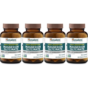 image:imageHimalaya Magnesium Glycinate High Absorption 200 mg 60 Vegan Capsules  Supplement for Muscle Bone Health Sleep amp Relaxation Gentle on Stomach ChelatedThirdParty Tested NonGMO GlutenFree60 Count Pack of 4
