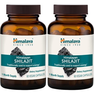image:imageHimalaya Shilajit  Herbal Energy Supplements with Fulvic Acid and 85 Trace Minerals from Shilajit Resin Vegan NonGMO Gluten Free 250 mg 60 Capsules  Herbal Energy Supplement From Himalaya Shilajit Resin With Fulvic Acid For Stamina and Reduced FatigueVegan NonGMO60 Count Pack of 2