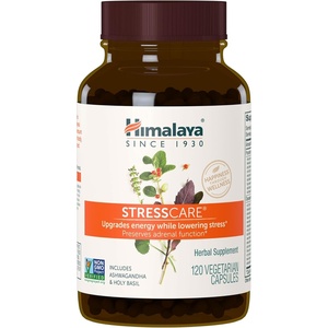 image:imageHimalaya StressCare Herbal Supplement Supports Stress Relief 120 Capsules  Ashwagandha amp Holy Basil Herbal Supplement for Energy Relaxation Focus amp Occasional Sleeplessness NonGMO Vegetarian120 Count Pack of 1