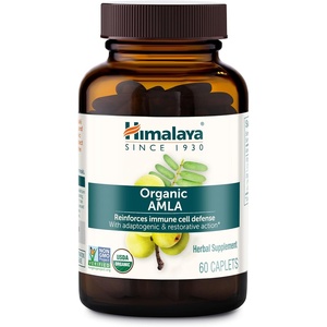 image:imageHimalaya USDA Organic Amla Amalaki 1200 mg Daily Serving 60 Caplets  Indian Gooseberry Amla Supplement for Herbal Immune Support with Adaptogen amp Antioxidant  Vegan NonGMO Gluten Free