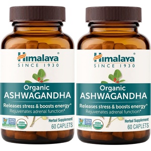 image:imageHimalaya USDA Organic Ashwagandha Root 670 mg 120 Day Supply 120 Caplets  Herbal Adrenal Support Supplements for Stress Relief amp Energy Support  USDA Organic NonGMO Vegan Gluten Free60 Count Pack of 2