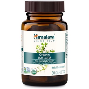 image:imageHimalaya USDA Organic Bacopa Monnieri Supplement 750 mg 30 Caplets  For Mental Alertness Supports Calm Memory amp Cognition Nootropic Herbal Supplement Bacopa Extract Brahmi  NonGMO Vegan30 Count Pack of 1