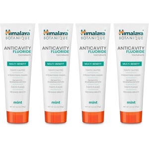 image:imageHimalaya Botanique Anticavity Fluoride Toothpaste Fluoride with MultiBenefit Support Fights Cavities Strengthens Enamel Promotes Remineralization Mint Flavor 4 oz  Fluoride Toothpaste MultiBenefit Support Fights Cavities Remineralizes amp Strengthens Enamel No SLS or Titanium Dioxide4 Ounce Pack of 4