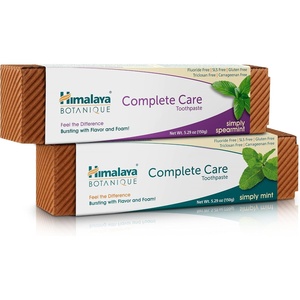 image:imageHimalaya Botanique Complete Care Toothpaste Cinnamon Flavor 529 oz  Fluoride Free Toothpaste with Xylitol amp Neem Fights Plaque Freshens BreathSLS FreeNo Artificial Flavors or ColorsMint  Spearment