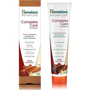 image:imageHimalaya Botanique Complete Care Toothpaste Cinnamon Flavor 529 oz  Fluoride Free Toothpaste with Xylitol amp Neem Fights Plaque Freshens BreathSLS FreeNo Artificial Flavors or ColorsCinnamon