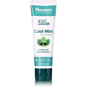image:imageHimalaya Botanique Kids Toothpaste with Xylitol Bubble Gum Flavor  Gentle Fluoride Free Toothpaste  Vegan Gluten Free SLS Free No Artificial Flavors or Colors 4 oz  Fluoride Free Kids ToothpasteGently fights plaque Toddler Toothpaste  Vegan SLS Free No Artificial Colors or FlavorsMint