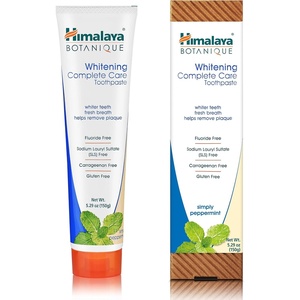 image:imageHimalaya Botanique Whitening Complete Care Toothpaste Mint 529 oz 2 Pack  Fluoride Free Toothpaste Supports Teeth Whitening amp Fights Plaque  No Artificial Flavors or Colors SLS Free Cruelty FreePeppermint