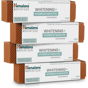 image:imageHimalaya Botanique Whitening Nano Hydroxyapatite Toothpaste Mint 4 oz  Nano Hydroxyapatite Toothpaste Support Enamel Strength amp IntegrityGreat for Sensitive Teeth Fluoride FreeSLS Free amp Vegan4 Ounce Pack of 4