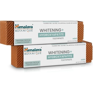 image:imageHimalaya Botanique Whitening Nano Hydroxyapatite Toothpaste Mint 4 oz  Nano Hydroxyapatite Toothpaste Support Enamel Strength amp IntegrityGreat for Sensitive Teeth Fluoride FreeSLS Free amp Vegan4 Ounce Pack of 2