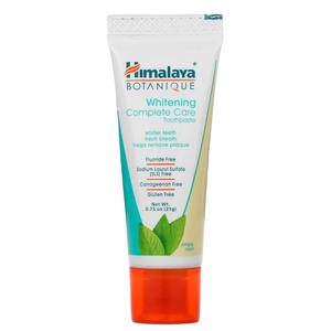 image:imageHimalaya Botanique Whitening Toothpaste Mint Travel Size 075 fl oz  Fluoride Free Toothpaste Supports Teeth Whitening amp Freshens Breath  SLS Free Vegan TSA Approved Size Travel Essentials075 Fl Oz Pack of 1