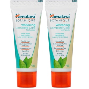 image:imageHimalaya Botanique Whitening Toothpaste Mint Travel Size 075 fl oz  Fluoride Free Toothpaste Supports Teeth Whitening amp Freshens Breath  SLS Free Vegan TSA Approved Size Travel Essentials075 Fl Oz Pack of 2