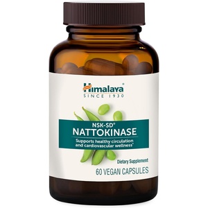 image:imageHimalaya NSKSD Nattokinase Dietary Supplement for Healthy Circulation Vegan Gluten Free Natto Extract 100 mg 60 Capsules  Dietary Supplement for Healthy Circulation With Clinically Studied Natto Extract  Vegan Gluten Free
