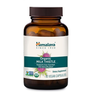 image:imageHimalaya Organic Milk Thistle with SilymarinLiver Detox360 mg60 Capsules  Liver Function Support amp Detox Supplement Plant Based Liver Cleanse  1 Month Supply