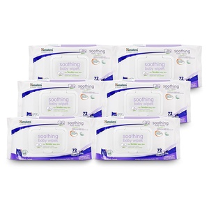 image:imageHimalaya Soothing Baby Calming Wipes 72 ct 6 Pack 432 Total  Soft amp Gentle Baby Wipes for Delicate Skin with Lavender amp Aloe Vera Alcohol Free Paraben Free Dermatologically Tested